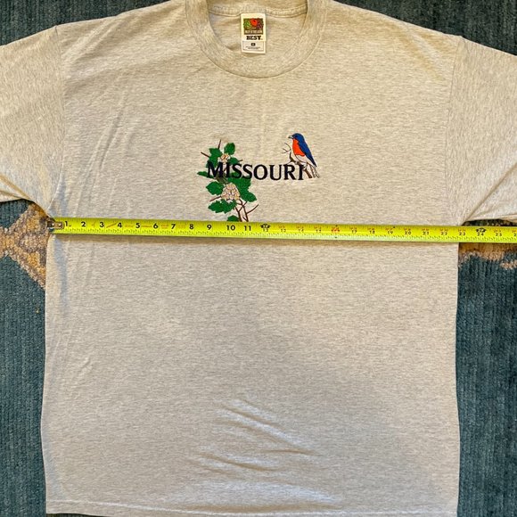 Vintage 90s Missouri State Shirt Travel Tourist Single Stitch USA Made Mens XL - Picture 2 of 4